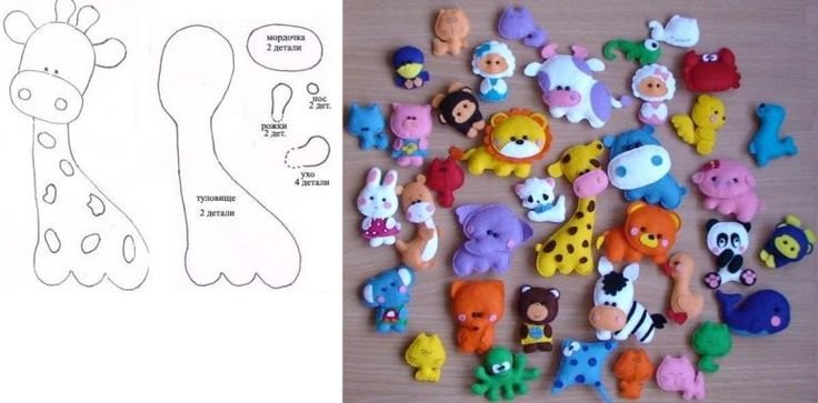 Маленькие игрушки из фетра