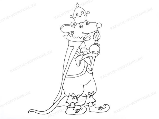 Мышиный Король из Щелкунчика раскраска