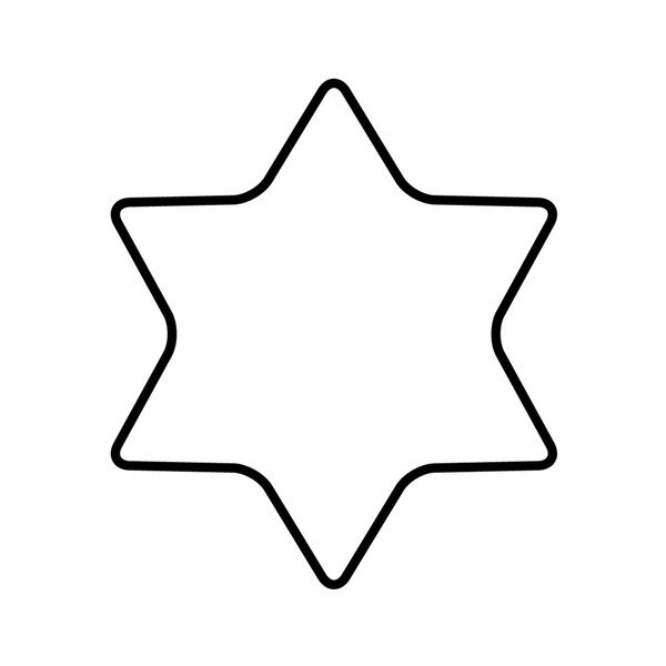 Шестиконечная звезда контур