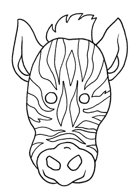 Раскраски маски животных