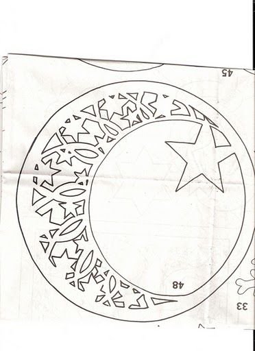 Трафарет месяца для вырезания