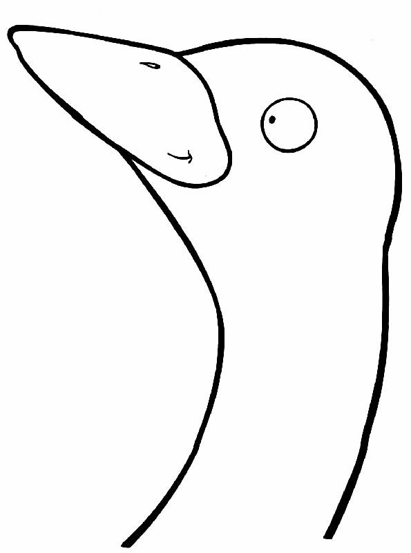 Голова гуся раскраска