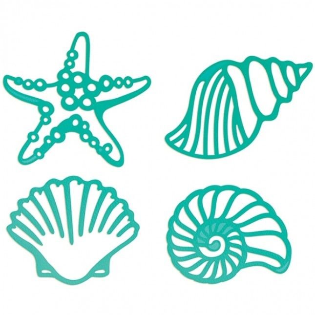 Трафарет морской ракушки