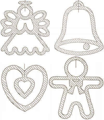 Новогодние игрушки для выпиливания