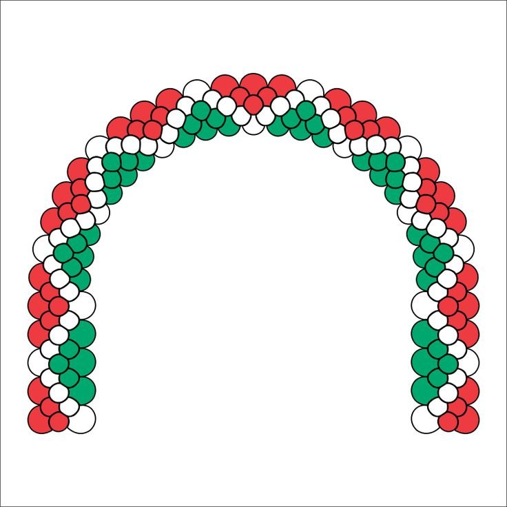 Плоская гирлянда из шаров