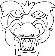 Маска дракона раскраска