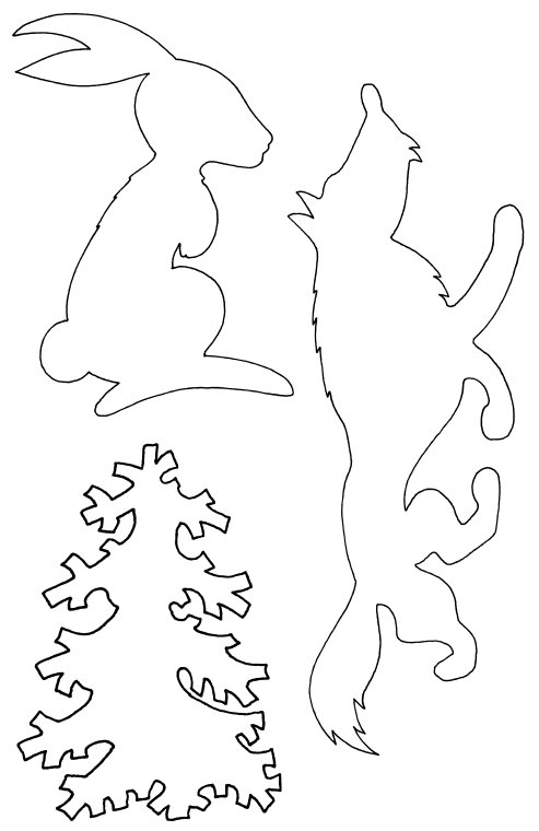 Трафареты на новый год звери