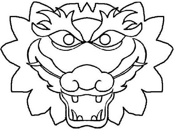 Голова дракона для раскрашивания