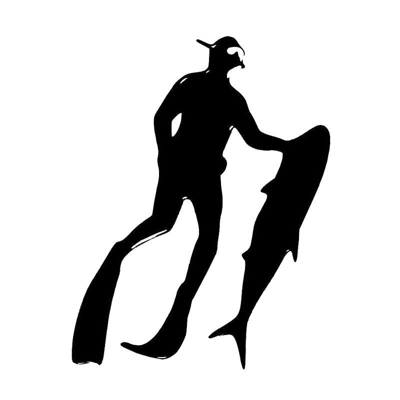 Подводная охота наклейка