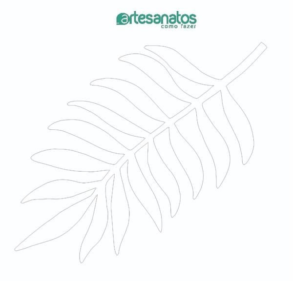 Листья тропические трафарет для вырезания