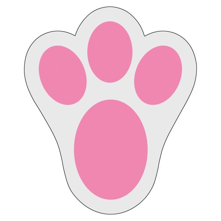 Трафарет лапки зайки