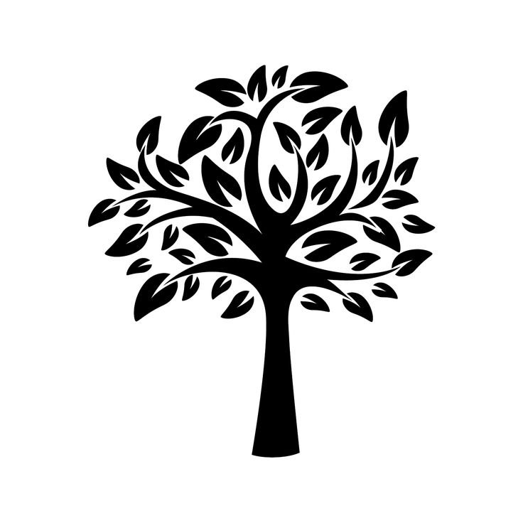 Деревце трафарет