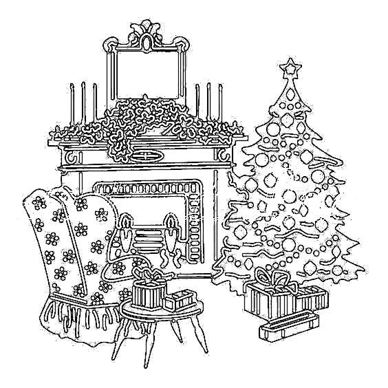 Вытынанки камина