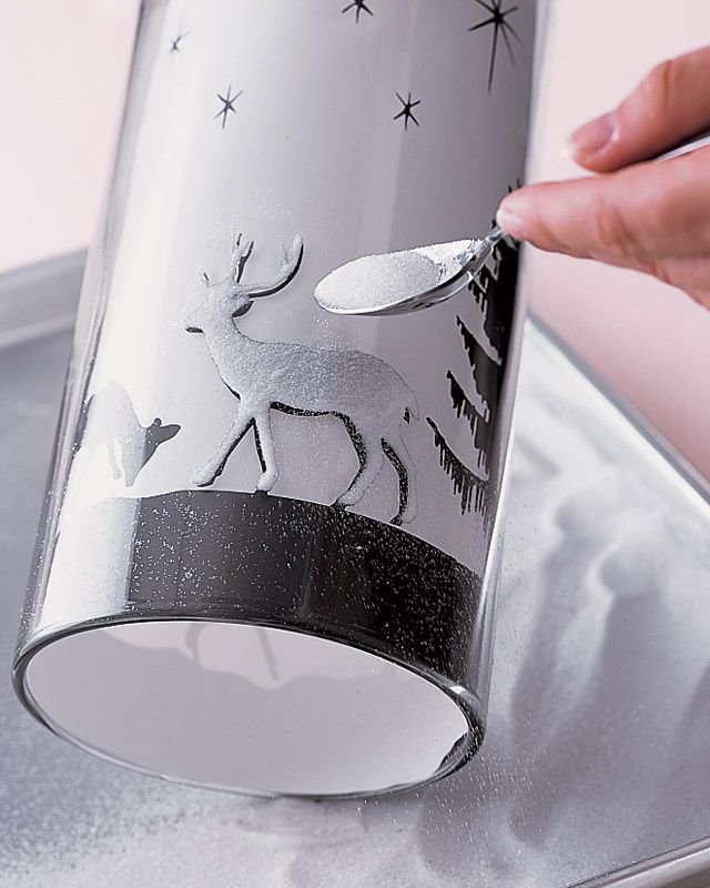 Трафарет для подсвечника из банки