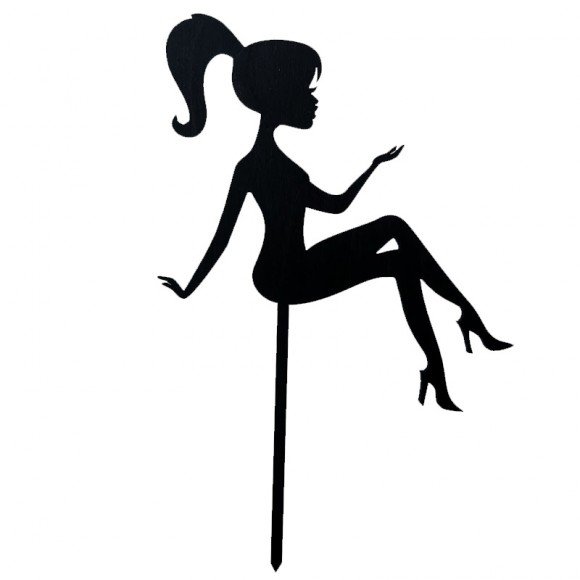 Топпер силуэт девушки на торт