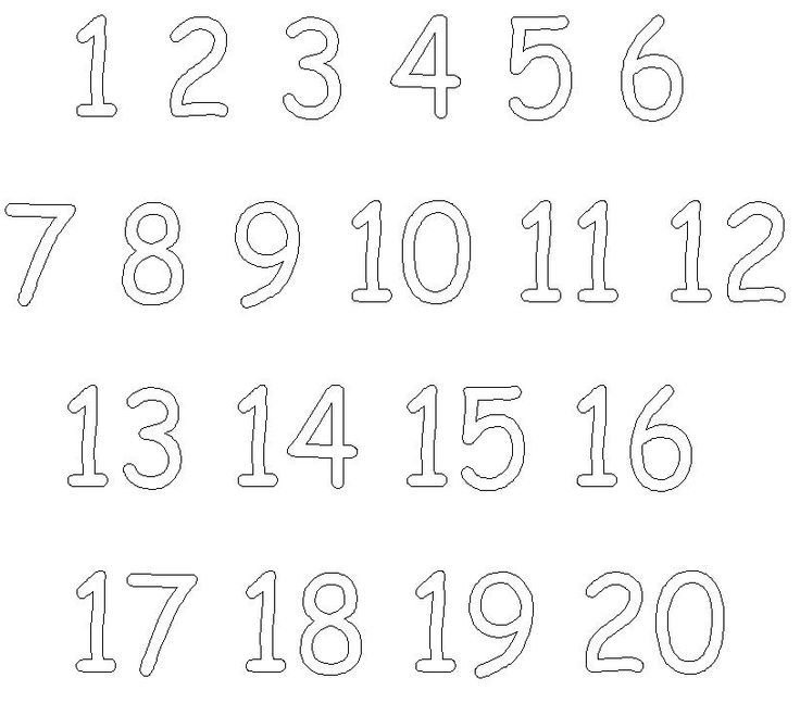 Цифры для распечатки