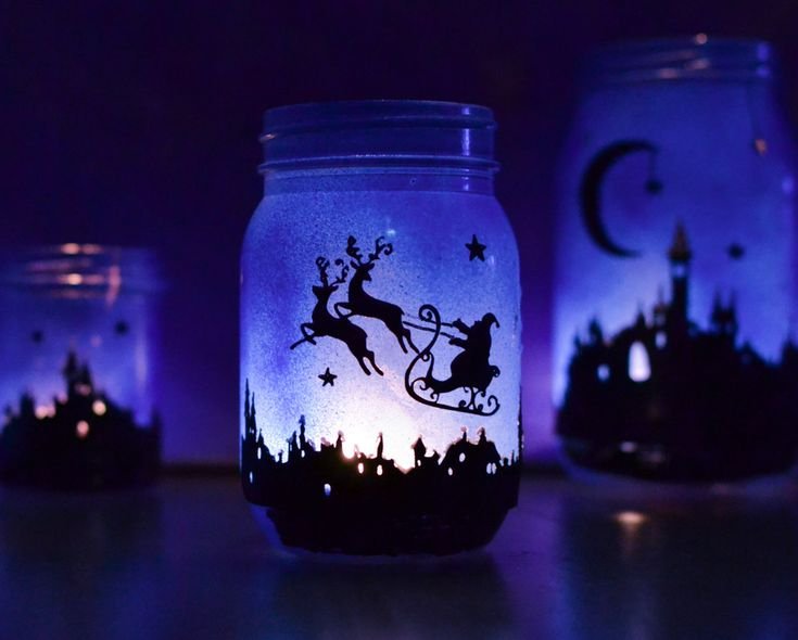 Подсвечники из банок