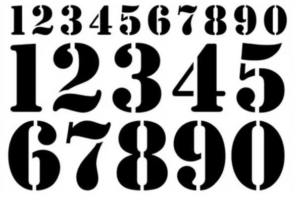 Трафарет "цифры"