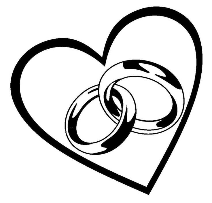 Свадебные кольца черно белые