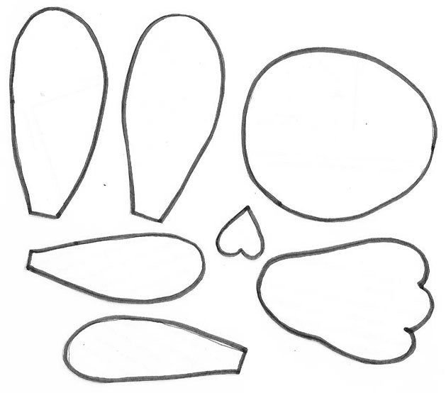 Лапки зайчика для аппликации