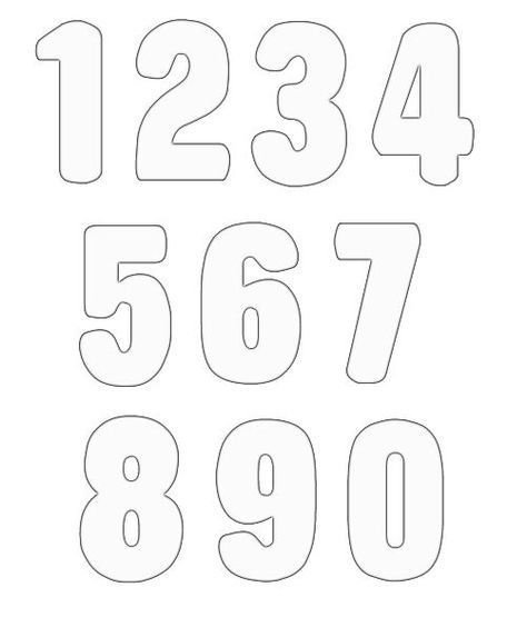 Цифры из фетра выкройки