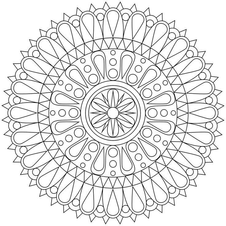 Раскраска Мандала для детей