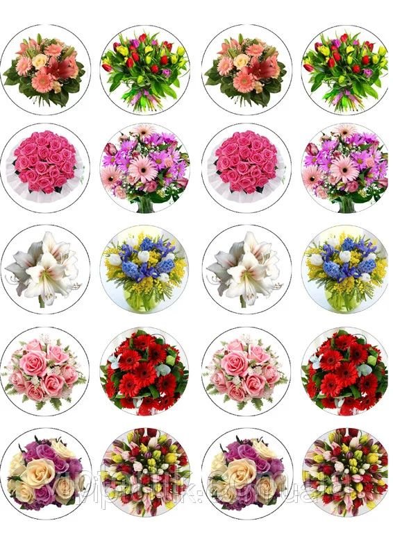 Цветы сахарная печать