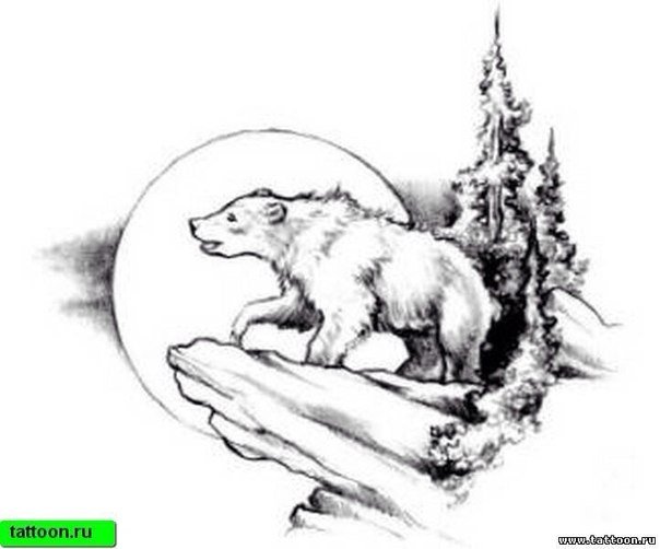 Рисунки для выжигания по дереву медведь