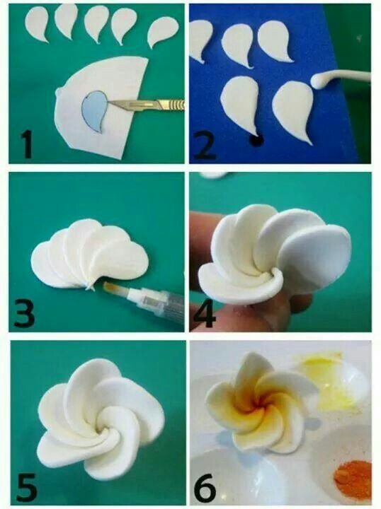 Интересные цветы из мастики