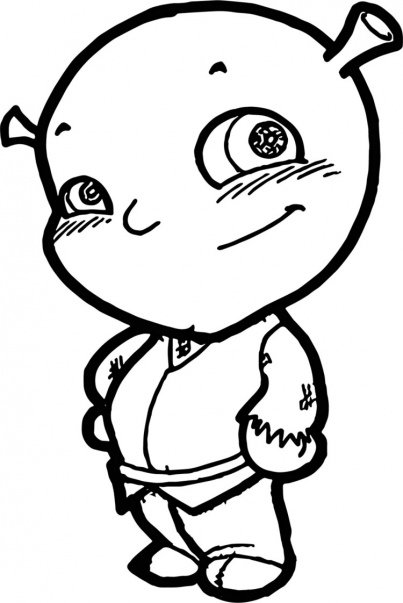 Шрек раскраска