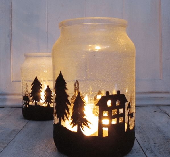Подсвечник из баночки