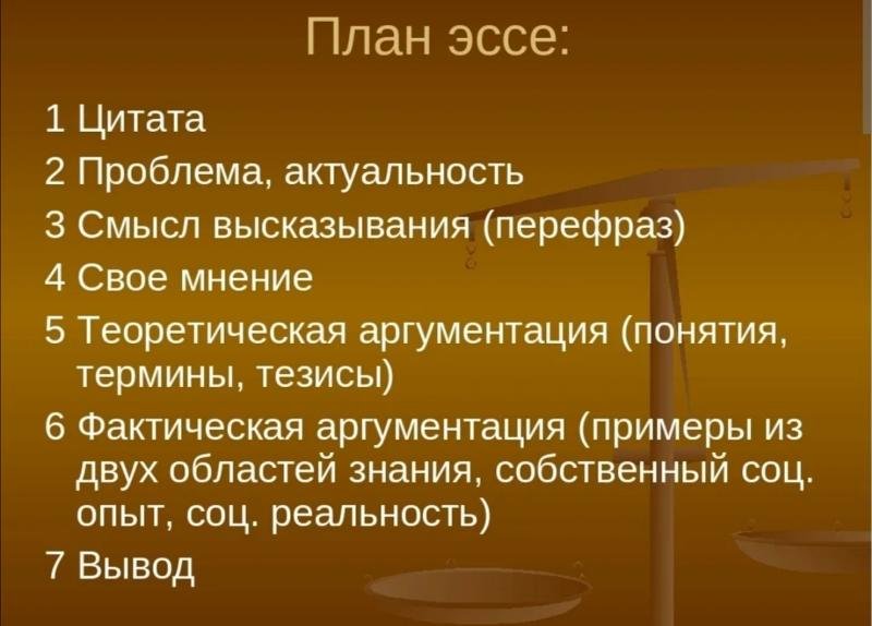 Как писать эссе план