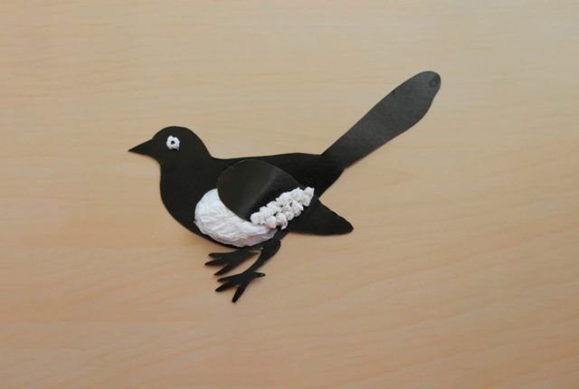 Аппликация сорока