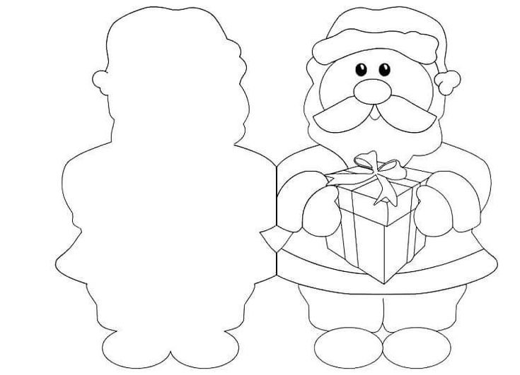 Новогодняя аппликация шаблон