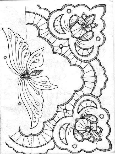 Узоры для вышивки Ришелье