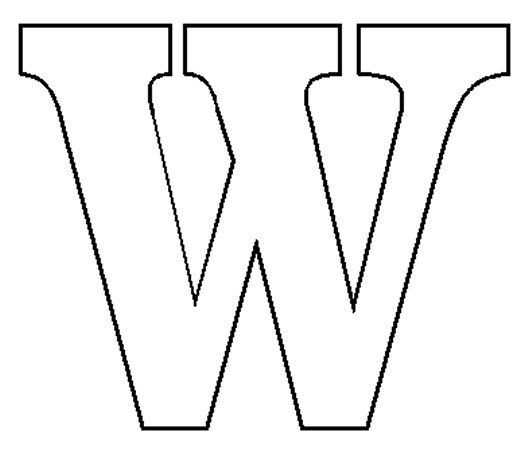 Трафарет английских букв для вырезания