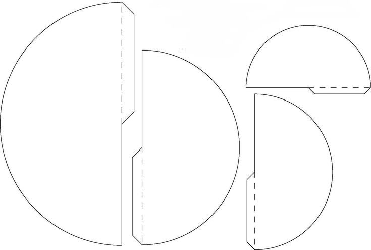 Объемный конус из бумаги схема