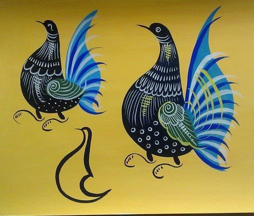 Городецкий фазан Городецкой росписи