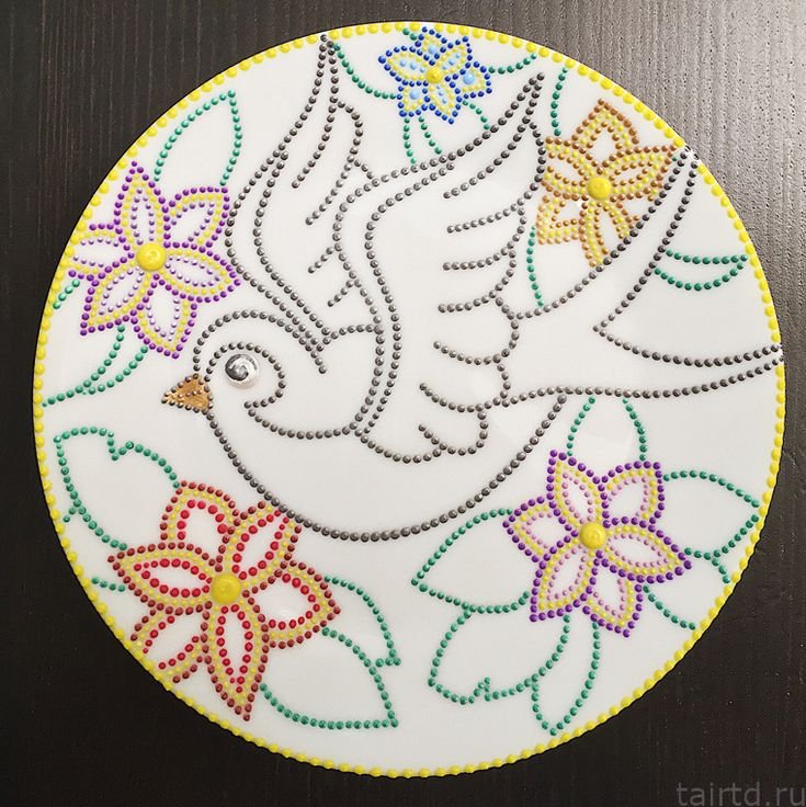 Точечная роспись трафареты