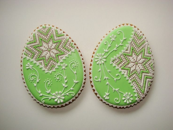 Роспись пряников айсингом кружево