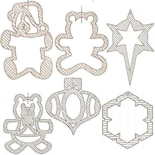 Новогодние игрушки из фанеры чертежи