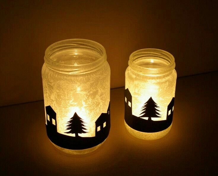 Фонарики из банок
