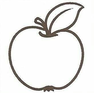 Яблоко трафарет