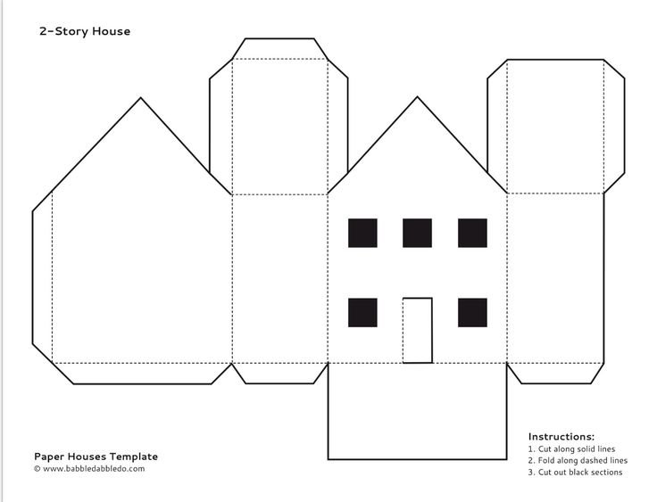 Развертка домика