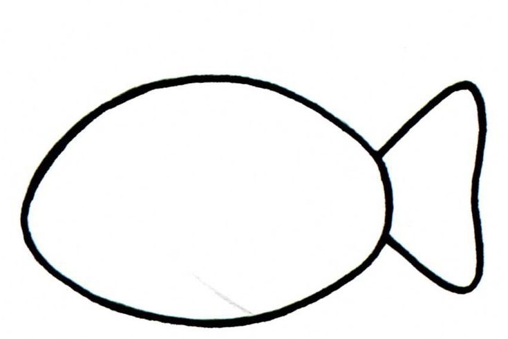 Трафарет рыбы для рисования