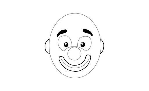 Голова клоуна раскраска