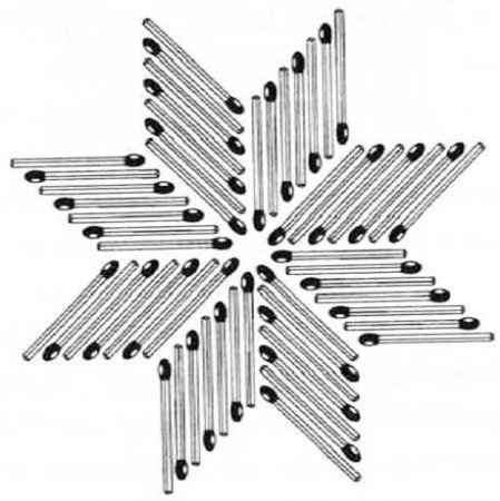 Снежинка из спичек