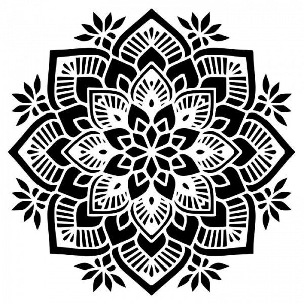 Мандала трафарет на стену под покраску