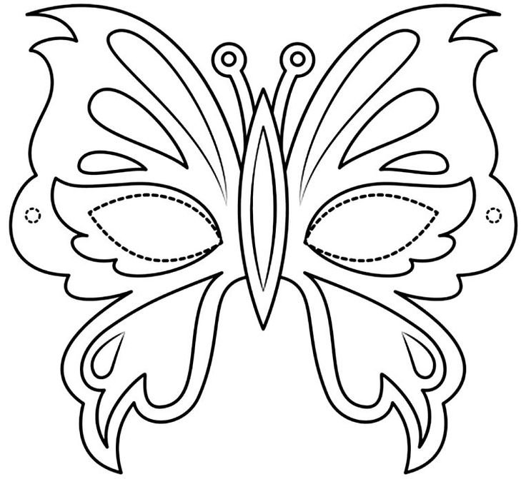 Маска трафарет для детей