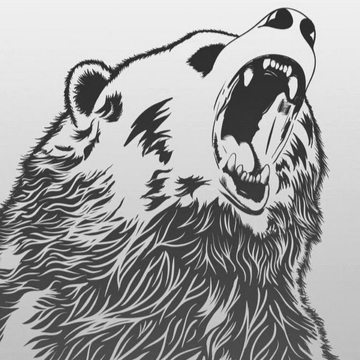 Медведь для гравировки